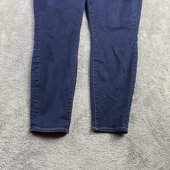 Gap 1969 Curvy True Skinny Jeans Womens 34R Blue Dark Wash Mid Rise - Picture 2 of 13